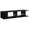 vidaXL TV Cabinet Black Oak 135 x 39 x 30 cm Engineered Wood