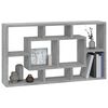 vidaXL Wall Display Shelf 8 Compartments Grey Sonoma