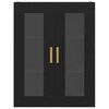 vidaXL Wall Cabinet Black Oak 69.5 x 34 x 90 cm Engineered Wood