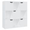vidaXL Bookshelf White 88.5x27.5x88 cm Engineered Wood