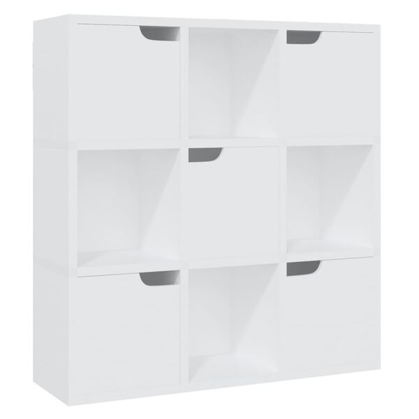 vidaXL Bookshelf White 88.5x27.5x88 cm Engineered Wood