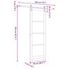 vidaXL Sliding Door ORKDAL Natural 78 x 232 cm