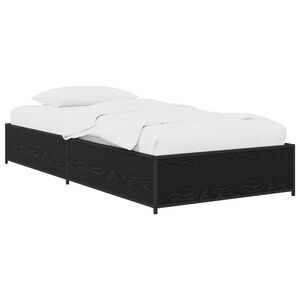 vidaXL Bed Frame Black Oak 80 x 200 cm Engineered Wood