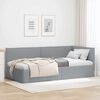 vidaXL Corner Bed Frame with Headboard Light grey 100 x 200 cm Fabric