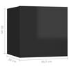 vidaXL Wall Mounted TV Cabinets 8 pcs High Gloss Black 30.5x30x30 cm