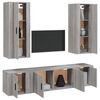 vidaXL 5 Piece TV Cabinet Set Grey Sonoma Engineered Wood