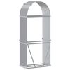 vidaXL Log Holder Light Grey 80x45x190 cm Galvanised Steel