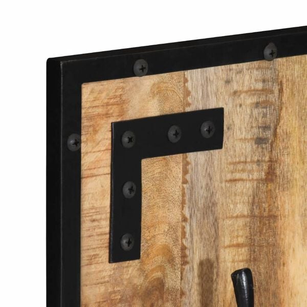 vidaXL Coat Rack 35x8x110 cm Solid Rough Wood Mango