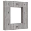 vidaXL 8 Piece TV Cabinet Set Grey Sonoma Engineered Wood
