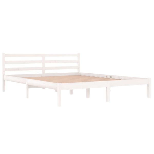 vidaXL Bed Frame without Mattress Solid Wood Pine 160x200cm White