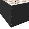vidaXL Bed Frame without Mattress Black 150x200 cm King Size