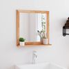 vidaXL Wall Mirror 55x55 cm Solid Wood Walnut