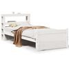 vidaXL Bed Frame with Headboard without Mattress White 75x190 cm Small Single