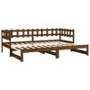 vidaXL Pull-out Day Bed without Mattress Honey Brown 2x(90x190) cm