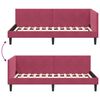 vidaXL Corner Bed Frame with Headboard Wine Red 80 cm x 200 cm Velvet