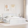vidaXL Bed Frame with Headboard White 200 x 200 cm Solid Pine Wood