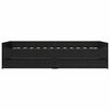 vidaXL Bed Frame with Drawer Black Oak 100 x 200 cm Solid Pine Wood