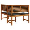 vidaXL Garden Corner Bench Brown 140 x 100 x 91cm Solid Acacia wood
