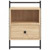 vidaXL Bedside Cabinets Wall-mounted 2 pcs Sonoma Oak 40x30x61 cm Engineered Wood