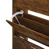 vidaXL Shoe Cabinet Smoked Oak 63x24x104 cm Engineered Wood