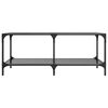 vidaXL Coffee Table with Black Glass Top 98.5x50x40 cm Steel
