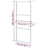 vidaXL Walk-in Shower Wall with Shelf Black 80x195cm ESG Glass&Aluminium