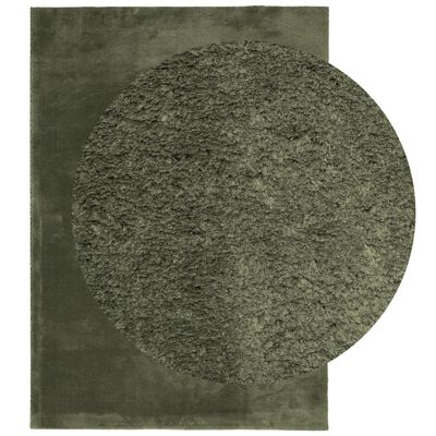 vidaXL Rug HUARTE Short Pile Soft and Washable Forest Green 160x230 cm