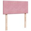 vidaXL Box Spring Bed with Mattress Pink 90x190 cm Velvet
