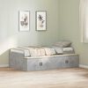 vidaXL Storage Bed Frame Concrete grey 80 x 200 cm Engineered wood