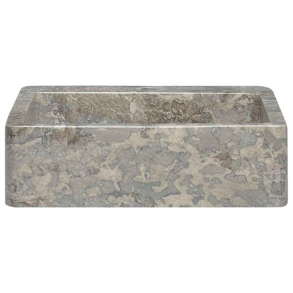 vidaXL Sink Grey 40x40x12 cm Marble