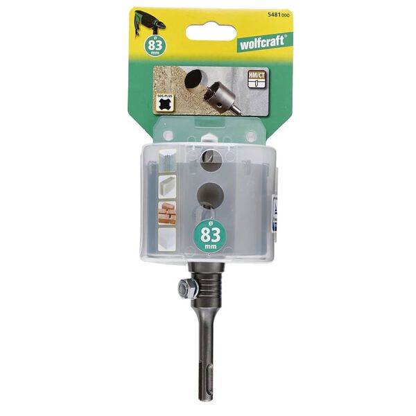 wolfcraft Hollow Annular Cutter with SDS-plus Shank 83 mm 5481000