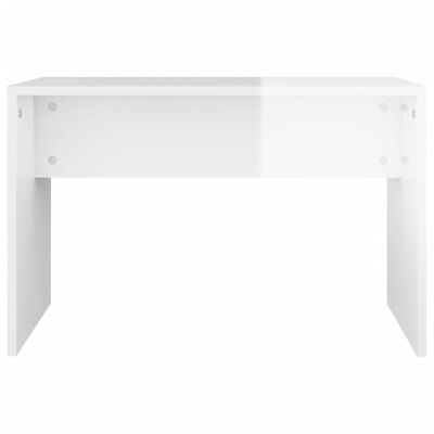 vidaXL Dressing Table Set High Gloss White 96x40x142 cm