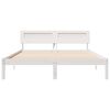 vidaXL Bed Frame with Headboard White 140 x 200 cm Solid Pine Wood