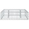 vidaXL Gabion Raised Bed Silver 80 x 80 x 20 cm Galvanised Steel