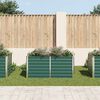 vidaXL Raised Garden Bed 160x80x77 cm Galvanised Steel Green