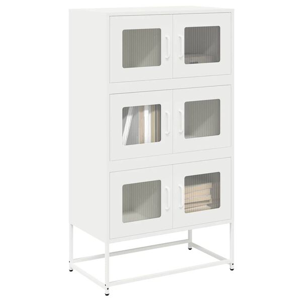 vidaXL Highboard White 68x39x123 cm Steel