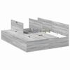 vidaXL Storage Bed Frame Grey Sonoma 160 x 200 cm Engineered Wood