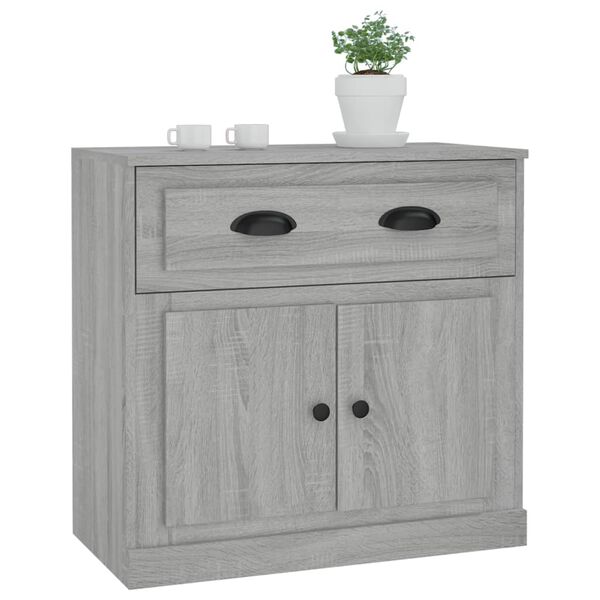 vidaXL Sideboard Grey Sonoma 70x35.5x67.5 cm Engineered Wood