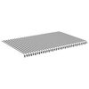 vidaXL Awning Replacement Fabric Anthracite and White 500x300 cm Polyester