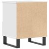 vidaXL Bedside Cabinet High Gloss White 40x35x50 cm Engineered Wood
