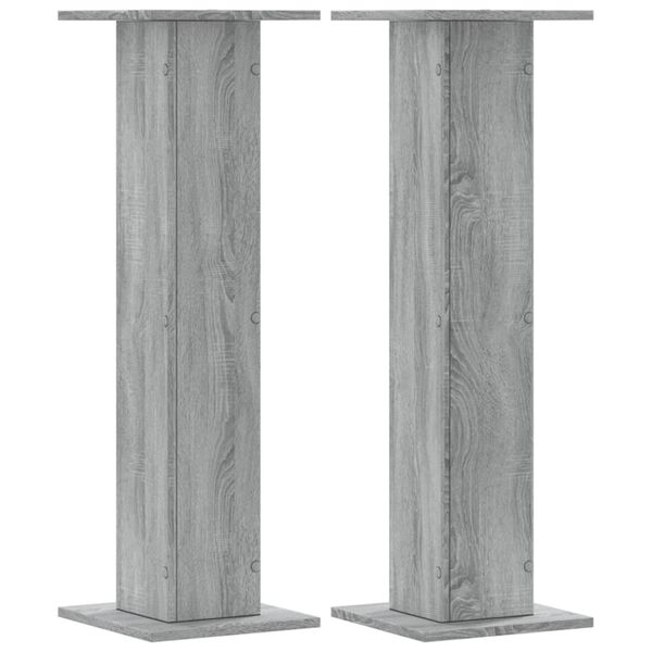 vidaXL Plant Stands 2 pcs Grey Sonoma 30x30x95 cm Engineered Wood