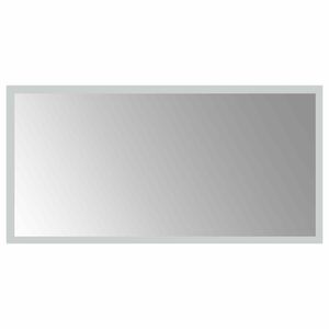 vidaXL LED Bathroom Mirror Transparent 60 x 30 cm Tempered Glass