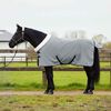vidaXL Horse Blanket Full Light Grey and Pink 105 cm Polar fleece
