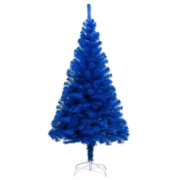 vidaXL Artificial Pre-lit Christmas Tree with Ball Set Blue 150 cm PVC