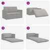vidaXL Folding Sofa Bed Light Grey 124 x 71 x 78 cm Velvet