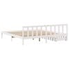 vidaXL Bed Frame without Mattress White 200x200 cm Solid Wood Pine