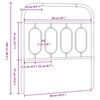 vidaXL Metal Replace Headboard White 90 cm