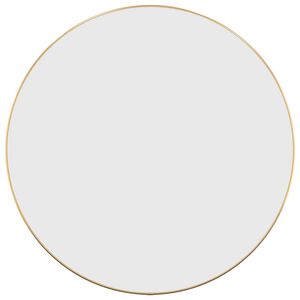 vidaXL Wall Mirror Gold Ø 60 cm Round