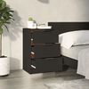vidaXL Bedside Cabinet Black 40x36x65 cm