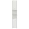 vidaXL Bathroom Cabinet High Gloss White 30x30x183.5 cm Engineered Wood